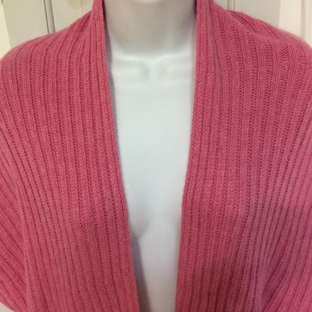 Sundance Pink Ribbed Knit Shrug - Picture 3 of 14